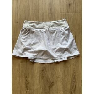 EUC Lululemon Pace Rival Mid-Rise Skirt Women’s Size 6 Lined White/Gray
